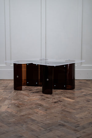 A Pair of 1970s Lucite Side Tables.