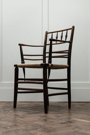 Arts and Crafts Sussex Chair, by Philip Webb for Morris and Co.