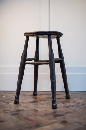 Distressed Wooden Stool