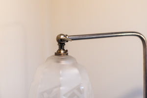 Art Deco Nickel Plate and Brass Standard Lamp