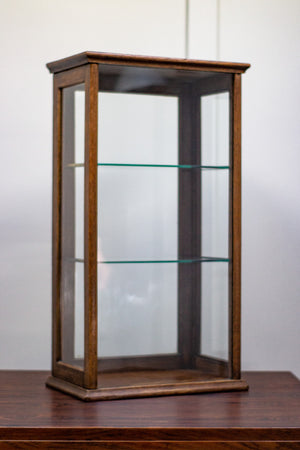 Oak Counter Top Display Cabinet