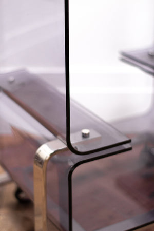 A 1960s Lucite and Chrome Unit.