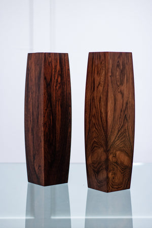 A Pair of Danish Rosewood Vases, 1960s.
